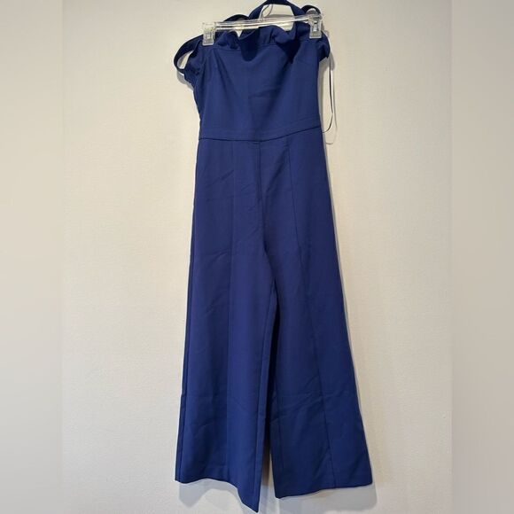 Likely Romi wide leg  retro style jumpsuit size 2 and 4 in blue NWT - Picture 5 of 11